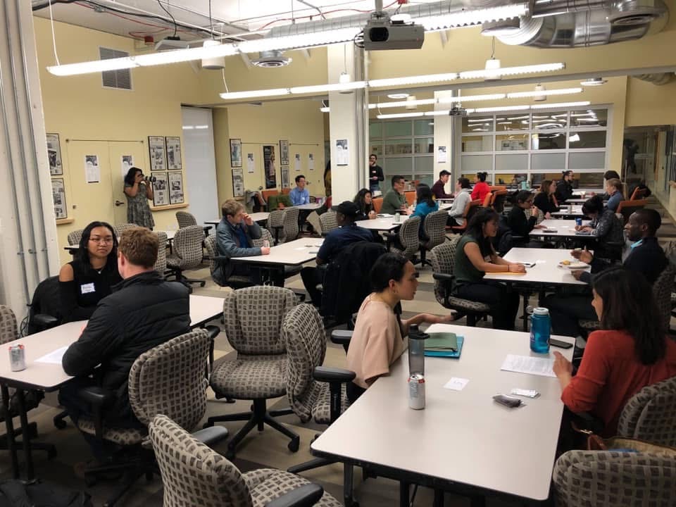 Journalists gathered for AAJA x NABJ speed mentoring event