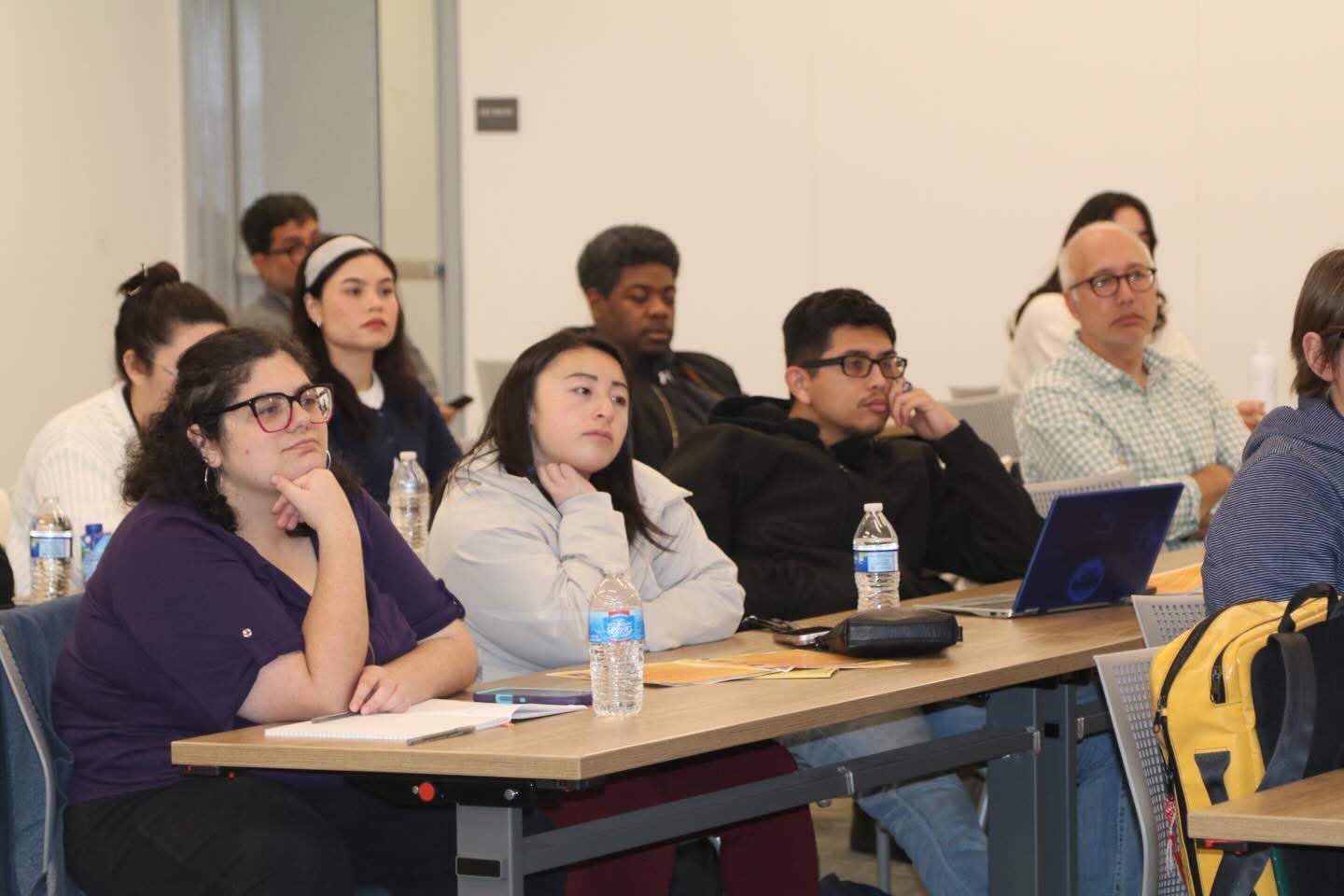 Students engaged at the College Broadcast News Workshop